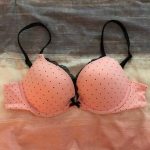 VS 36A Very Sexy Push Up Bra Pink & Black Dot